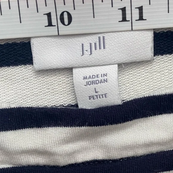 J. Jill Navy and White Striped Top - Picture 6 of 6